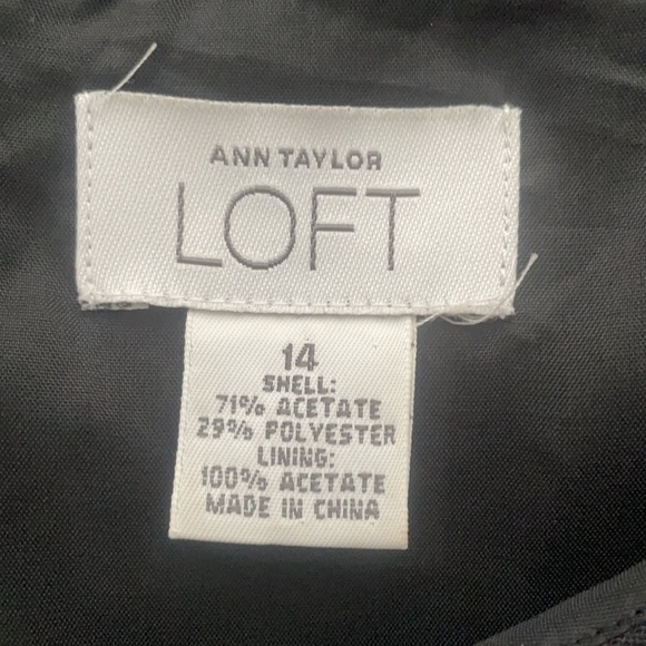 Ann Taylor Loft Black Sleeveless Dress Size 14 - Picture 5 of 7